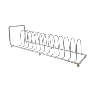 Support en acier inoxydable argenté support d'assiette à vaisselle support de rangement ustensiles de cuisine comptoir décoratif maison et Restaurant décor de Table - Product Image 5