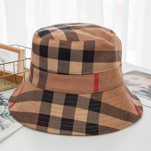Fisherman causal beach wear trendy High quality fashion unisex plaid <b>folding</b> custom logo holiday wholesale designer Bucket Hats - Product Image 5