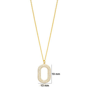 รูปทรงเรขาคณิตรูปไข่เพทายหินกลวงเสน่ห์จี้ตุรกีแฮนด์เมด925สเตอร์ลิงเครื่องประดับเงิน - Product Image 2