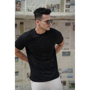 T-shirt Homme Hip Hop 100% Coton Haute Qualité, Épaules Tombantes, Manches Courtes, Logo Personnalisé sur le Devant, Anti-Plis, Respirant, Grandes Tailles - Product Image 2