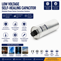 Condensateur de puissance cylindrique à shunt certifié CE, condensateur à film polypropylène pour l'optimisation des systèmes électriques