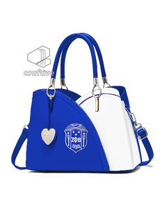 Bolso Tote Vintage de Cuero PU para Mujer, Hermandad Nacional Zeta Phi Beta, con Diseño de Letras, Borla Bordada y Botón - Product Image 4