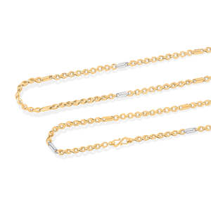 Collier en chaîne or jaune inspiré par la simplicité, unisexe - Product Image 4
