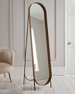 Miroir à cadre en métal de qualité exclusive Design classique Fer Métal Cadre en fer de couleur noire Miroir sur pied de grande taille - Product Image 3