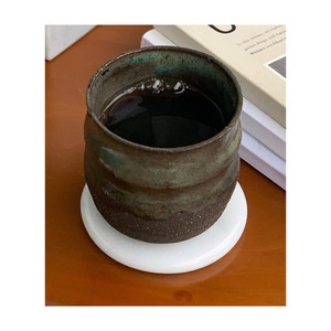 Handmade 10 cm Classic Marble Coasters Set Beautiful White Modling Work Tea Mat <b>Pads</b> for Home Smooth <b>Polished</b> Decorative - Product Image 3