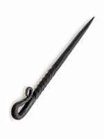 Pince à cheveux Viking médiévale en acier inoxydable forgé, forgeron fabriqué par forgeron, bâton torsadé, collection d'outils forgés
