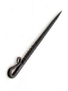 Recogedor de comida vikingo medieval, pinza de pelo vikingo de acero inoxidable forjado, herrero, palo trenzado, colección de Herramientas Forjadas - Product Image 6
