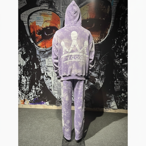 Nuevo Diseño Personalizado de Chándales para Hombre con Bordado Desgastado, Estilo Urbano, 100% Algodón, Sueltos, Suaves, Lavado Ácido - Product Image 2