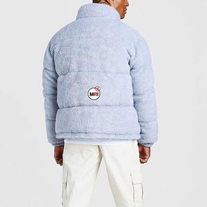 Puffer imperméable coupe-vent printemps polaire épais garder au chaud col montant vestes tenue décontracté vêtements d'extérieur en coton lâche fermeture éclair pour hommes - Product Image 2