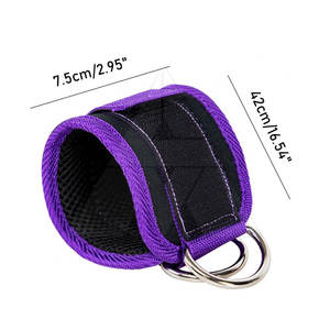 Best Selling 1Pair Sports <b>Neoprene</b> Ankle Straps Custom Design Non-Slip Men's OEM Service Gym Fitness Equipment - Product Image 5