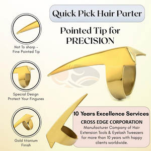 Pince professionnelle en acier inoxydable pour la séparation des mèches, le démêlage, le tressage et l'extension des tresses - Product Image 3