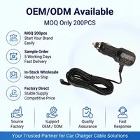 Cable Cargador para Encendedor de Cigarrillos de Vehículo, Convertidor de 12V/24V a 5V 2A, Compatible con Cámaras de Coche, GPS, Móviles, Venta al Por Mayor de Fábrica OEM