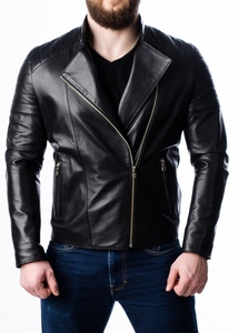 Veste en cuir délavé d'hiver et d'automne pour hommes coupe ajustée en gros Traitement de toile de qualité personnalisée à bas prix - Product Image 5