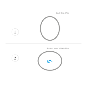 Bracelet fin géométrique demi-cercle en or jaune 9 carats Rowe - Product Image 3