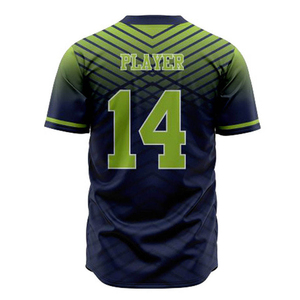 Best Quality Custom Sublimation Baseball Uniform Breathable Polyester Sportswear Heat Transfer Printed Design <b>Hand</b> Plus Size - Product Image 3