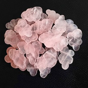 Pierres précieuses en vrac Rose Quartz forme rose pour la fabrication de bijoux pierres de guérison en cristal nuage sculpture pour la décoration de la maison - Product Image 4