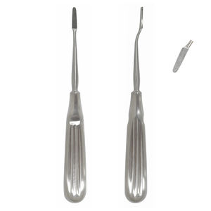 Haute qualité en acier inoxydable rongeur molaire râpe élévateur à dents manuel droit incurvé extraction des dents lève-racine pour vétérinaire - Product Image 1