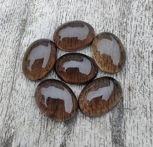 Qualité supérieure Quartz fumé naturel forme ovale Cabochon dos plat calibré véritable pierre précieuse en vrac pour la fabrication de bijoux utilisation en vrac - Product Image 4