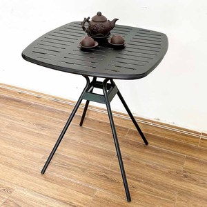 Minimalist Powder-Coated Iron Cafe <b>Table</b> Outdoor TTB002 Durable Design - Product Image 3