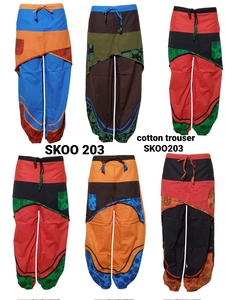 Leggings en coton délavé à l'acide pour homme, de haute qualité, style bohème estival, détails patchwork arc-en-ciel, élastiques, amples, respirants - Product Image 5