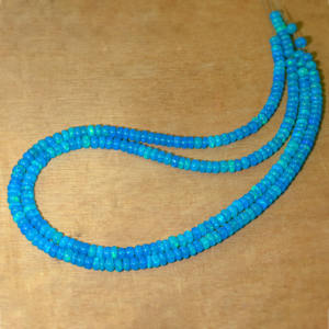 Cuentas Sueltas de Ópalo de Fuego Azul Natural, Redondas, de 3-5 mm, para la Elaboración de Joyas - Product Image 4