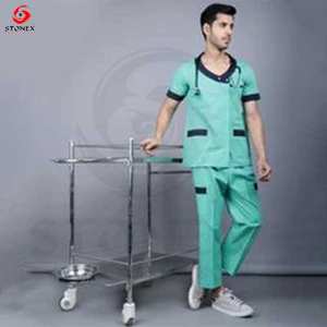 Uniformes de color degradado con logotipo personalizado2024, conjuntos de uniformes informales de verano para enfermeras, uniformes hospitalarios, camisetas con patrones sólidos, venta al por mayor - Product Image 3