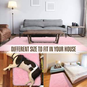 Tapis tufté en laine de soie moelleuse à bordure personnalisée, poils de 5-6 mm, durable et longue durée, pour usage domestique - Product Image 2