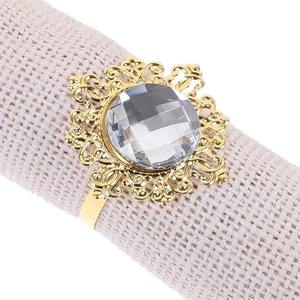 Porte-serviettes en métal avec grande perle centrale pour décoration de table élégante fêtes de mariage hôtel salle à manger accent élégant - Product Image 5