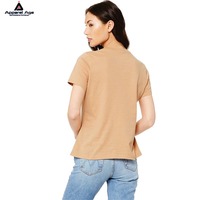 100% coton dames été à manches courtes T-Shirt haute qualité imprimé respirant décontracté hauts personnalisé Fine motif tricoté