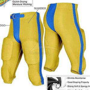 กางเกงอเมริกันฟุตบอลขายดีประจำปี 2025 คุณภาพสูง ออกแบบเองได้ สำหรับผู้ใหญ่ ไซส์พลัส ระบายอากาศ แห้งเร็ว บริการ OEM 100% - Product Image 3