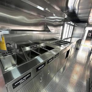 Carro de comida de aluminio personalizable de EE. UU., carrito de comida para perros calientes con equipo completo de cocina de restaurante para comida rápida y helados - Product Image 5