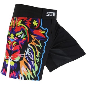 Short MMA décontracté imprimé tigre pour le fitness Short de combat féroce pour la boxe en kickboxing avec respirant Tiger Muay Thai - Product Image 1