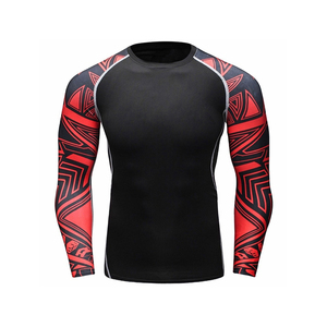 Rashguard de natation Jiu Jitsu Fitness de haute qualité avec logo personnalisé 2025 imprimé à manches longues MMA Rash Guard BJJ pour hommes - Product Image 5
