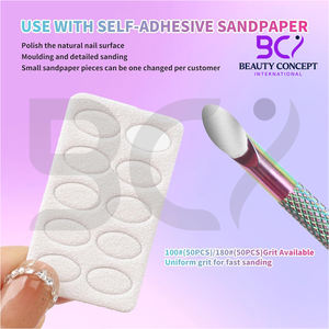 Poussoir à cuticules en acier inoxydable pour prétraitement, poussoir à cuticules rond pour salon et usage domestique EXPERT 51 - Product Image 5