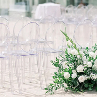 Chaise de mariage transparente en résine plastique, chaises Chiavari transparentes pour mariages, chaise transparente pour événements