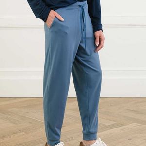 Pantalon de jogging personnalisé pour hommes Pantalon de survêtement en coton de bambou avec poche Pantalon de sport décontracté et respirant pour l'été Motif solide - Product Image 2