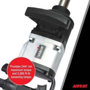 Llave de impacto neumática de 8 pulgadas con mecanismo de martillo sin pasador y yunque extendido, de 1 pulgada y 2,000 Ft-lbs - Product Image 3