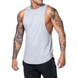 Camisetas sin mangas de algodón con cuello redondo para hombre - Product Image 6