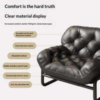 Fauteuil de relaxation au choix du client, design surdimensionné, en cuir anti-griffures pour chat, canapé individuel pour appartement urbain