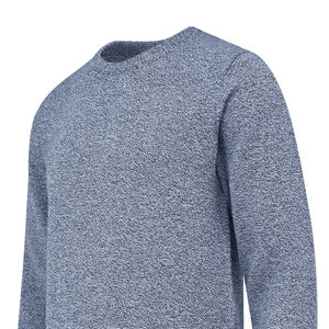 100% haute qualité coton marine pointillé col rond hommes pull respirant Anti-rides ajustement pour l'hiver personnalisable Logo avant - Product Image 2