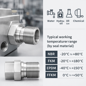 Raccord rapide mâle en acier inoxydable BSPT R1-1/4-11, HEX50, L81mm, JTSP-114PM - Product Image 6