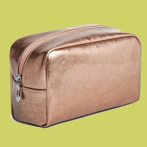 Kit de viaje de cuero de lujo personalizado, bolsa organizadora para mujer, estuche de maquillaje cosmético Vintage de gran capacidad - Product Image 6