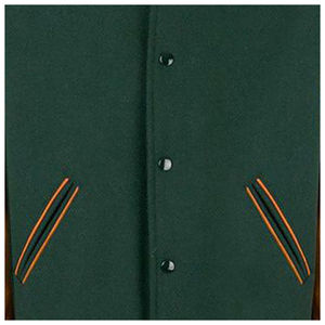 Veste d'hiver de bonne qualité avec logo enduit sur le devant pour hommes 100% vêtements de sport en laine - Product Image 5