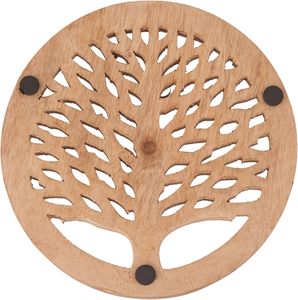 Juego de 2 salvamanteles de madera para platos calientes, ollas y sartenes, soportes para teteras, accesorios antideslizantes resistentes al calor para encimeras de cocina - Product Image 4