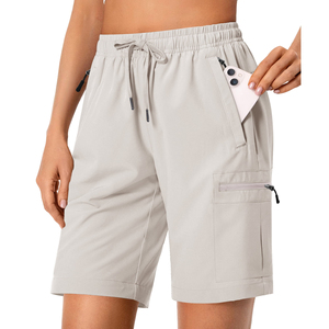 Athletic <b>Shorts</b> For Women Quick Dry Workout Sports Active Running <b>Shorts</b> With Elastic Waist And <b>Zip</b> <b>Pockets</b> Women's <b>Shorts</b> - Product Image 4