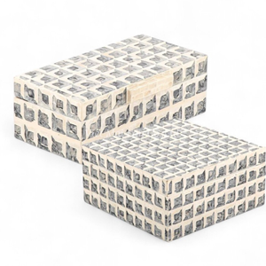 Caja de Joyería de Nácar de Lujo Moderna, Hecha a Mano, con Incrustaciones Flexibles para Almacenamiento, Decoración Premium para el Hogar - Product Image 1