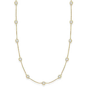 Collier en or jaune 14 carats avec diamants, longueur 36 pouces, style élégant, 2,00 carats - Product Image 4