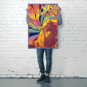 Póster de Janis Joplin en Concierto, Marco Negro, Decoración de Pared - Product Image 3
