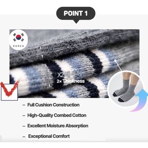 Calzini Termici a Cuscinetto Completo per Allenamenti ad Alta Intensità Prodotti in Corea - Product Image 5