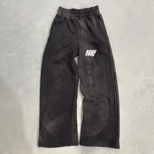 Custom Screen Print Sweatsuits Two Pieces Fleece Tracksuit Set Plus Size Cotton Joggers Sweatpants And Hoodie Set <b>Men</b> - Product Image 3